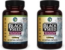 Amazing Herbs Premium Black Seed Oil Capsules - High Potency, Cold Pressed Nigella Sativa Aids in Digestive Health, Immune Support & Brain Function - 60 Count, 1250mg (Pack of 2)