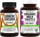 FarmHavenミルクの牛120のカプセルおよびTurmeric Curcumin 90のカプセル