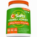 C-SaltsのビタミンCの粉の補足-免疫サポートのための100%の純粋な高い線量の緩衝されたビタミンCの粉-有機性、砂糖なし、ビーガン、非GMO、Stomachフレンドリー、元の26のoz