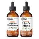 ワイルド&オーガニック 免疫キノコ チンキ 4 fl oz & ライオンズ マネ チンキ 4 fl oz