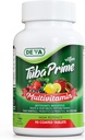 DEVA Tuba Prime Vegan Multivitamin - High-Potency Vitamin and Mineral Dietary Supplement - Antioxidants, Fruit and Vegetable Blend, Super Mushrooms, Probiotics, Prebiotics, Seeds, Herbs - 90 Tablets