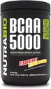NutraBio BCAA 5000パウダー - ビーガン発酵BCAA - リーンマッスル成長をサポート, 回復, 耐久性 - 60 サービング - イチゴレモン爆弾