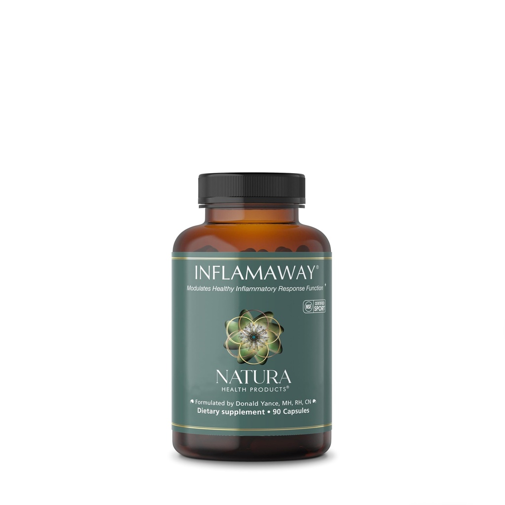 Natura Health Products InflamAway Supplement - Boswellia Serrata、Bromelain、ジンジャー、ブラックペッパー(BioPerine)、中国Skullcap(90カプセル)の特長