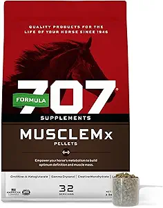 方式 707 MuscleMx Equine の補足、3lb 袋–リジン、Gamma Oryzanol、クレアチン及び OKG の馬のための調節サポートそして筋肉建築者