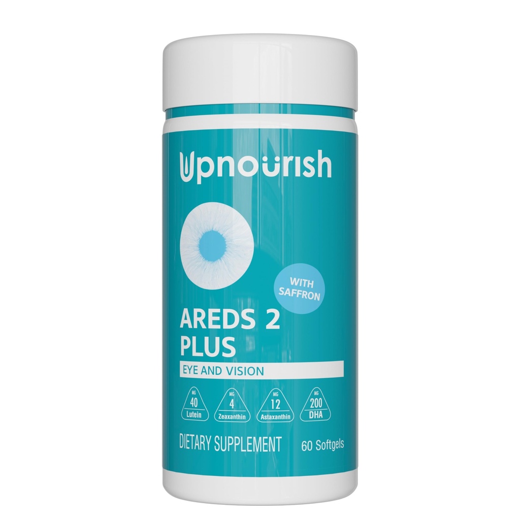高齢者のためのUpNourish AREDS 2 Eye Vitamins - 大人のためのLutein Eye Health Supplement - コンピュータ眼精疲労、眼の健康とドライアイサポート - 女性と男性のためのビジョン&アイサプリメント