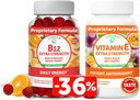 Lunakai Vitamin B12 and Vitamin E Gummies Bundle - 3000 mcg Gummies for Adults Energy Support and Bone Health - 250 mg 1000 iu Natural VIT E Plus C Supplements