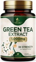 緑茶エキスのカプセル1000のmg - 標準化された45% EGCG及び98%のポリフェノール-自然エネルギーのための3X強さの緑茶の丸薬-サポート中心の健康、草の補足、ビーガン、非GMO - 60のカプセル