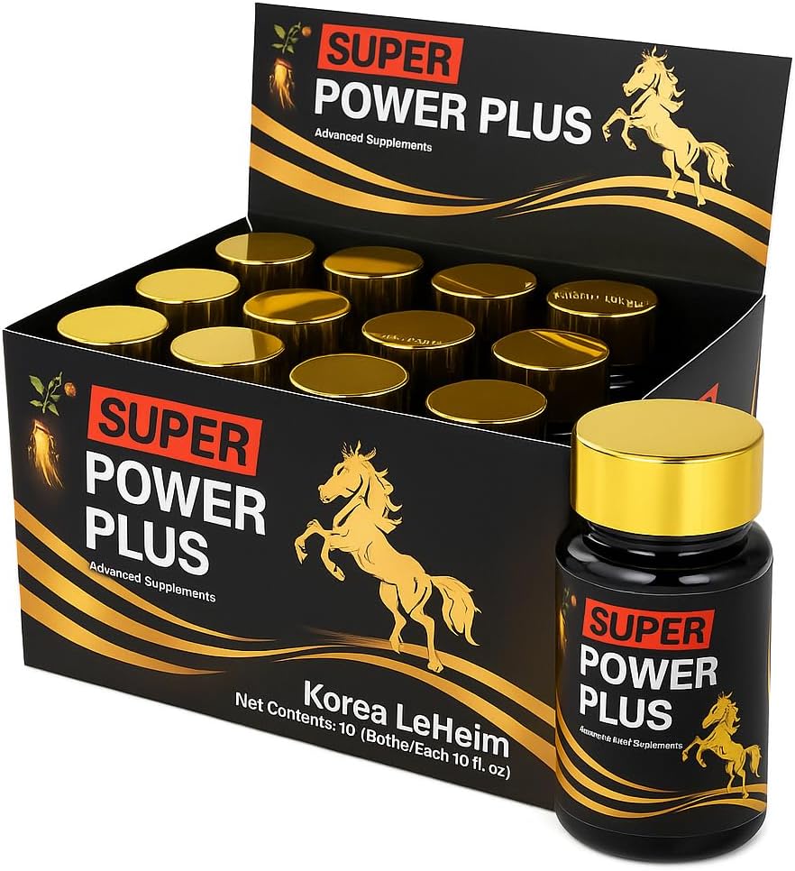 Elestoriaパワープラススーパー - 10ボトルスーパーパワープラス植物ブレンド液体サプリメント(1FL OZ)韓国ジンセンエキスジンセンサプリメントナチュラルメントニックジンセンルート韓国レッドジンセンドロップ
