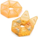 ビタミンの魚油の丸薬のための2PCS週の丸薬のオルガナイザーの大きい7日の丸薬箱のオルガナイザーの毎日の薬の箱は関節炎に友好的補います