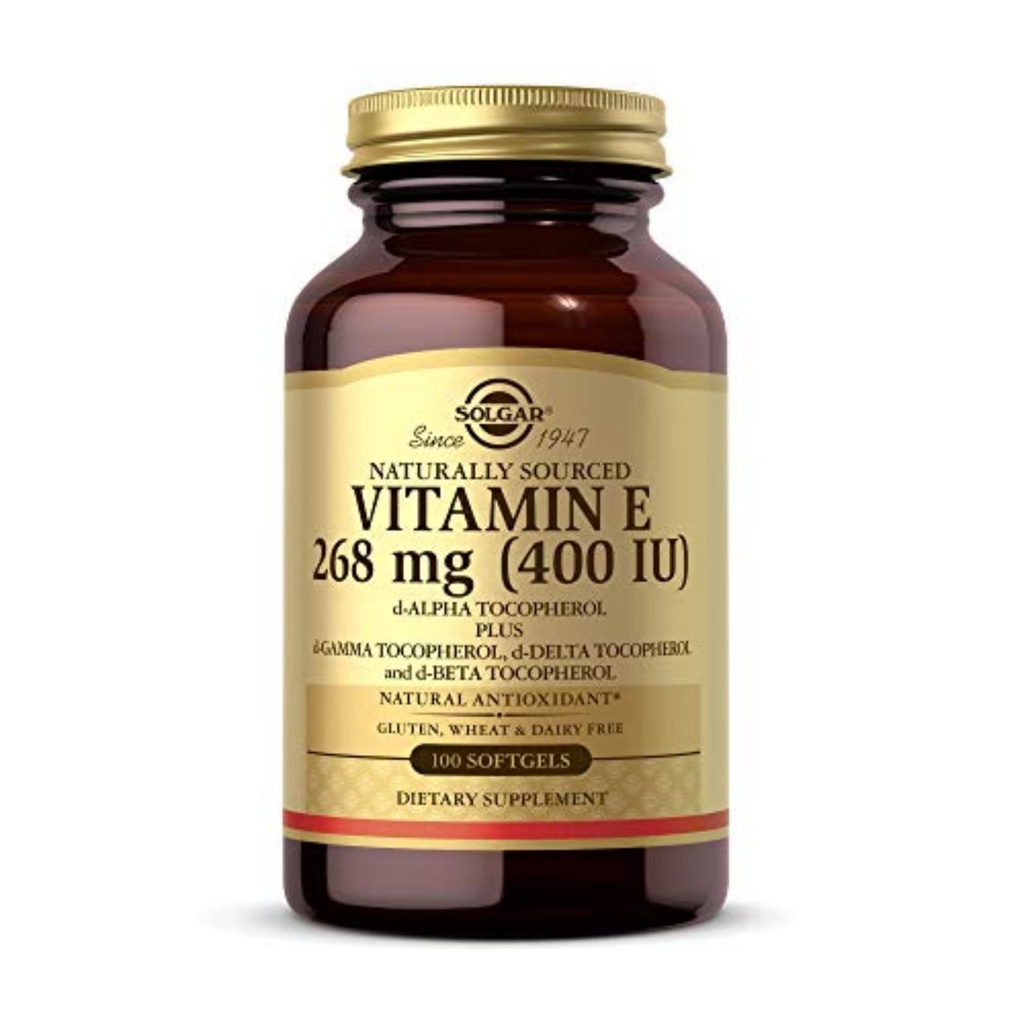 ソルガービタミンE 268 MG(400 IU)(dアルファトコフェロール&混合トコフェロール)、100ソフトゲル - 免疫システムと皮膚栄養をサポート - 天然抗酸化剤 - グルテンフリー、乳製品無料 - 100サービング