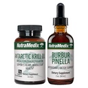 NutraMedix 脳サポート バンドル - 認知健康、デトックス、脳サポートのためのアーティック クリル オイル ソフトゲルとバーバー ピネラ 液体ドロップ - 2-認知サポートのためのピース サプリメント セット