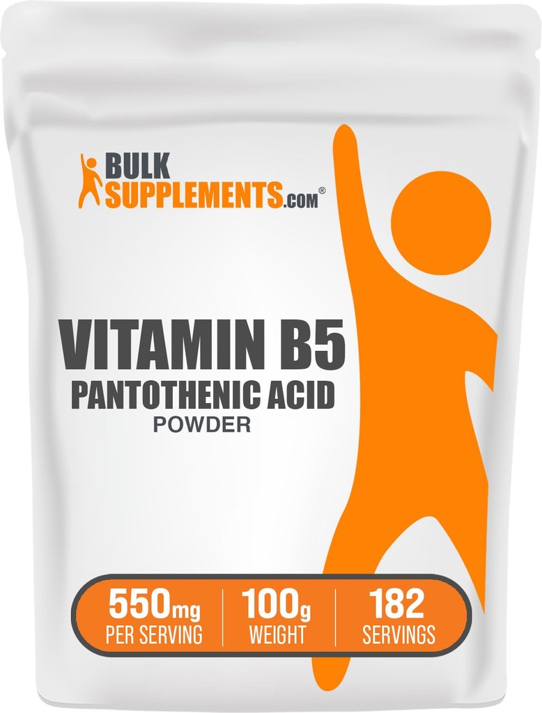 BulkSupplements.comビタミンB5パウダー - カルシウムパントテン酸として、B5ビタミン - グルテンフリー、ビタミンB5パントテン酸500mg、100g(3.5オンス)(パッケージ1)