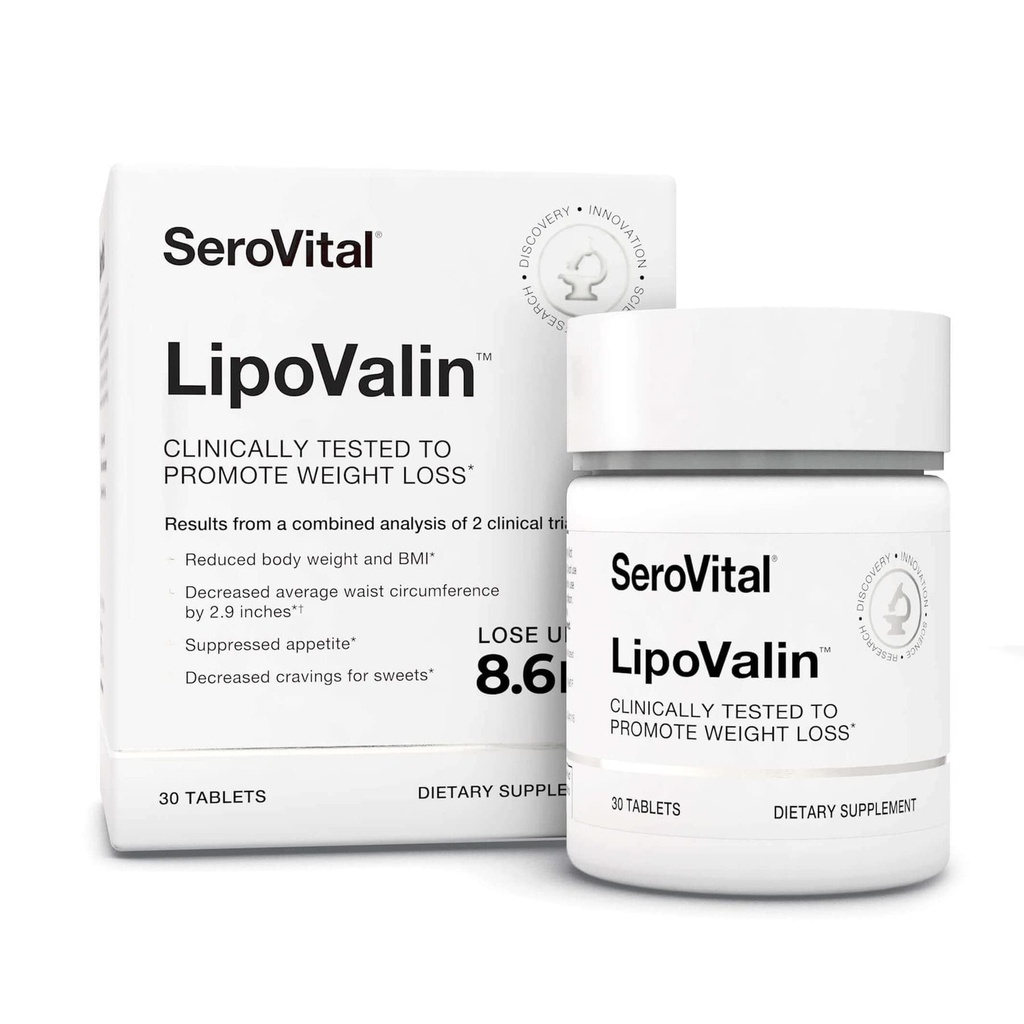 女性のためのSerovital LipoValinの臨床的に検証された減量の丸薬–食事療法の丸薬、食欲抑制剤、興奮剤なしの減量の補足- 30のタブレット