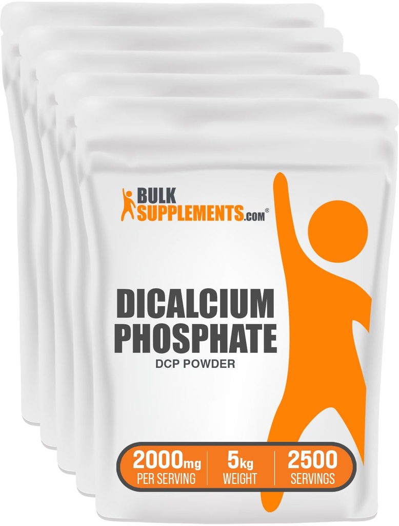 BulkSupplements.com Dicalciumの隣酸塩の粉-Calciumの補足、Dicalciumの隣酸塩-Unflavored及びGlutenの自由に、サービングごとの2000mg、5kg (11のlbs) (5のパッケージ)
