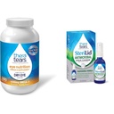 TheraTears 1200mg Omega 3 目の栄養のためのサプリメント, 有機フラクシードトリグリセリドフィッシュオイルとビタミンE, 180 カウント & SteriLidアイドクレンザーとフェイスウォッシュ, 点火の目, 2 fl ozスプレー