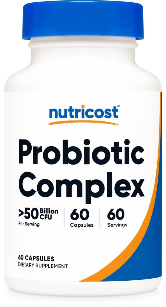 Nutricost Probiotic Complex - 50億CFU、60カプセル - 男性と女性のためのプロバイオティクス - ベジタリアンカプセル、非GMO、グルテンフリー