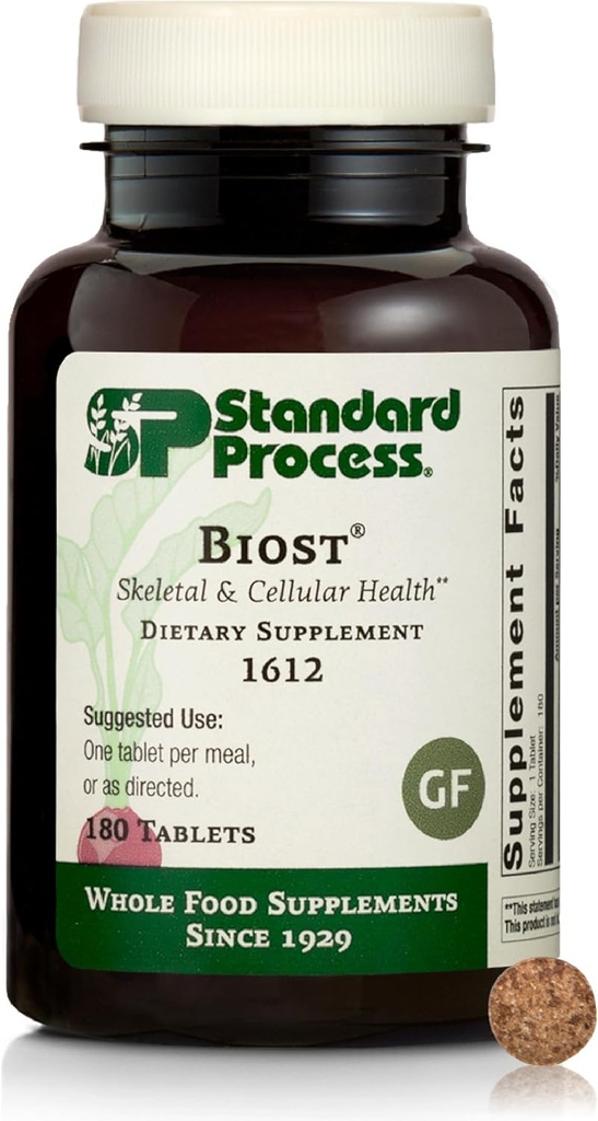 標準的なプロセスInc. Biost - 歯および骨の健康の補足 全食糧マグネシウムのクエン酸塩、カルシウム乳酸塩、マンガン- 180のタブレット