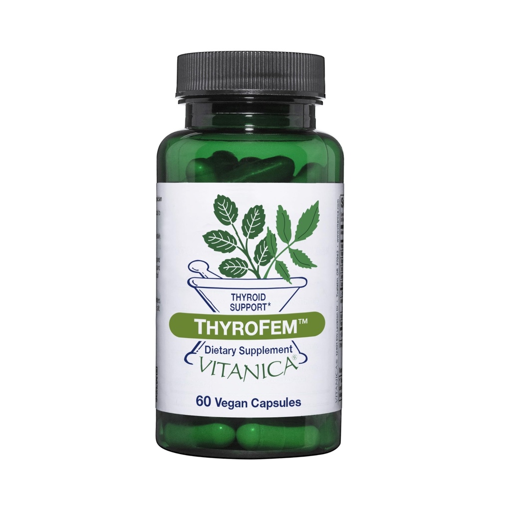 Vitanica ThyroFem, 甲状腺腺サポート, ビーガン, 60 カプセル