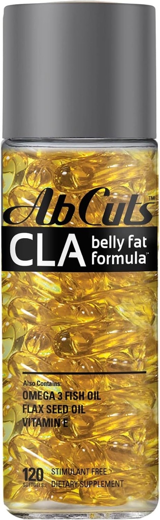 CLAの腹の脂肪の方式- 120の簡単な飲みやすいSoftgels - Omega 3の魚油、亜麻仁油およびビタミンE -は酸化防止の供給および健康なボディ構成を高めるのを助けます