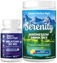 Nature's Perfect Night Melatonin 20mg クイックディスソルブ ミックスベリー 180 カウント セレンティ マグネシウムパウダー 15 oz レモン ラズベリー