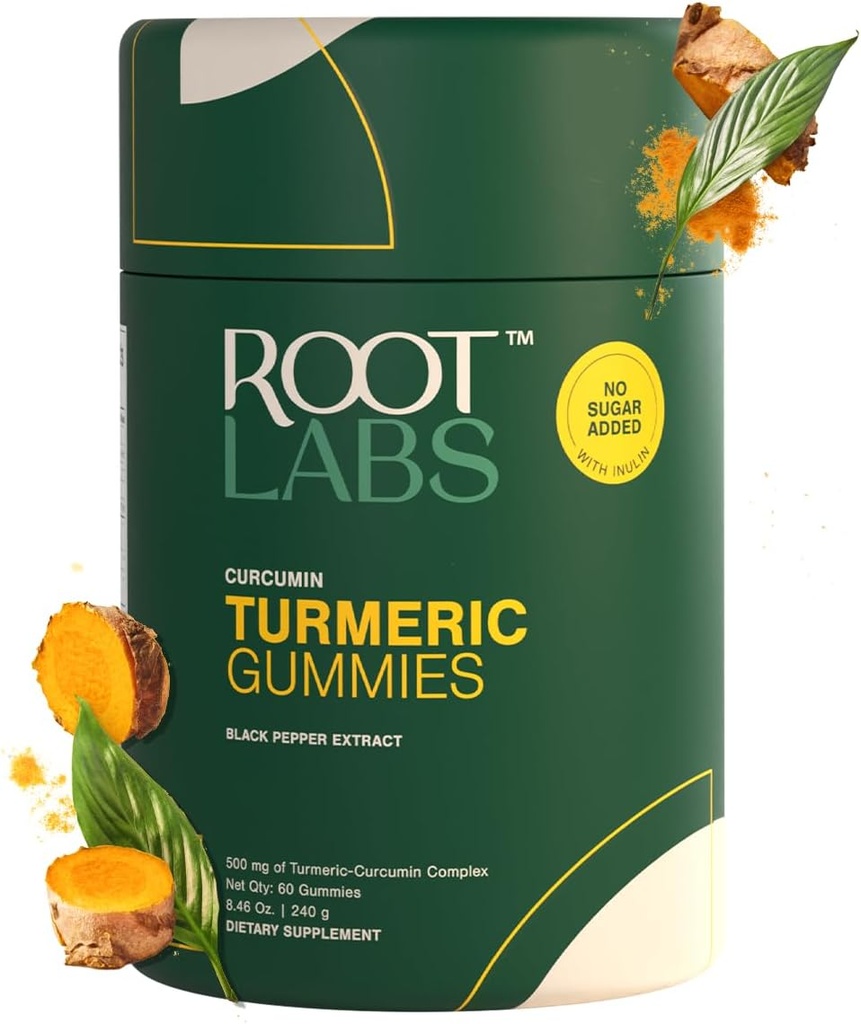 ターメリック・グミー I No add Sugar I 95% Curcumin & Black Pepper Extract I for Adult & Childrens I NonGMO I 100% Natural & Organic I Third Party Tested I 500 mg I 60 Gummy