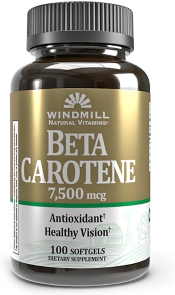 Beta Carotene 25, 000 MU softgels by Windmill - 100 ea