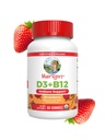 MaryRuth OrganicsのビタミンD3 B12のガミー | USDA Organic | 2か月の供給 | 大人のためのビタミンD&B12ビタミンサプリメント | 骨の健康 | 健康なエネルギーレベル | 非GMO | 60のサービング