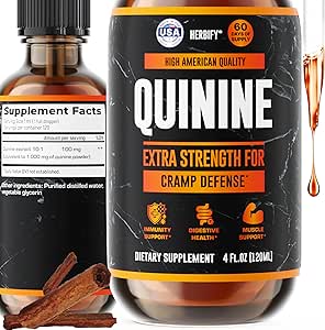 HERBIFY Quinine Tincture - Quinine Liquid Extract for Healthy Digestion - Quinine Cinchona Supplement for Better Absorption - US Made Product - for Men & Women 4oz (120ml)