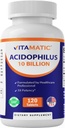 Vitamatic の Acidophilus のプロバイオティクス - 10 億 CFU - 5X の効力 - 毎日の Probiotic の補足、サポート消化器の健康 - 120 のタブレット