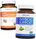 ThyroidサポートとAshwagandhaのバンドル - Revive& Thrive Pack - Iodine(非GMO)によるThyroidサポートは、Serveごとの1350mg Ashwaganda Rootの粉のエネルギー及び有機Ashwagandhaを改良します