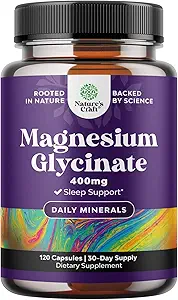 純粋なマグネシウムのGlycinateの補足のサービングごとの400mg - ビーガンの高吸収性のChelatedのマグネシウムのカプセルは女性及び人のための気分の睡眠および弛緩サポートのためのElemental 400mg- 120の計算----を