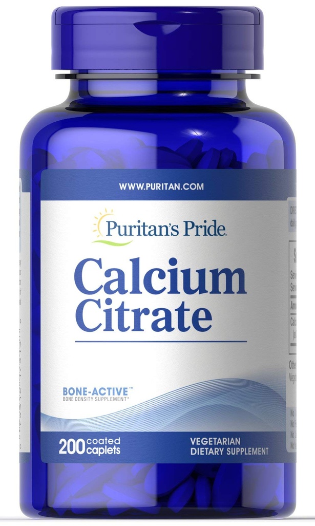 Puritan's Pride Calcium のクエン酸塩 200 Mg、200 の計算