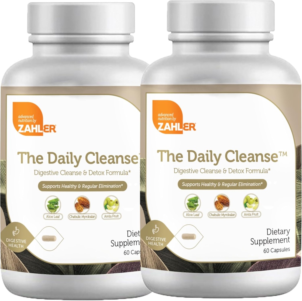 Zahler Daily Cleanse, Digestive Cleanse & Detox Formula, Supports Healthy and Regular Elimination, 120 Capsules