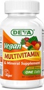 Deva Vegan Multivitamin and Mineral Supplement - Once-Per-Day Formula with Greens - Vitamins A, C, D, E, B Complex, High-Potency Formulation for Daily Health and Wellness- 90 Coated Tablets, 1-Pack