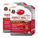LABO Nutrition Perfect Krill EX、1000mg アントカルクレールオイルオメガ3 EPA DHA、最も高いリン脂質(56%)以上、コリン、アスタキサンチン | ハート脳眼関節健康、米国製、60 SoftgelsX2