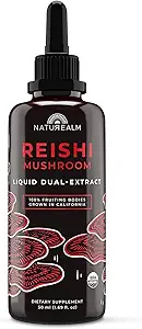 Naturealm Reishiのきのこの液体のチンキの補足– Calmness、免疫サポート及び睡眠援助、ビーガン、非GMO - 有機性フルーツのボディ、1か月の供給を促進して下さい