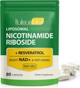 Liposomal ResveratrolのLiposomalのニコチンアミドの肋骨、ニコチンアミドの肋骨900のResveratrolの補足、女性の人のためのResveratrolの補足(1Pack/80カプセル)