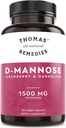 Thomas' all-natural Remedies D-mannose 1200mg - with Cranberry and Dandelion - Natural Urinary Tract and UTI Health Support - Best dmannose Capsules - NO fillers, All-Natural, Vegan - 120 Capsules
