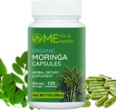 ME LIFE & HEALTH モリンガ カプセル, 100% 有機モリンガ オレフィエラ リーフ, 純粋なモリンガ パウダー, mmune システム, エッセンシャル ビタミン & アミノ酸 非GMO & グルテンフリー, ピュア & ナチュラル 120 ct. 500mg キャップ