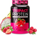 Nutrology の TRIPACT の蛋白質の粉 - 草 Fed の乳蛋白質の粉、エンドウ豆、米、筋肉回復のための緑及び免除、スーパーベリーの味、40 のサービングが付いている 7 インチ 1 食事の取り替えのシェイク