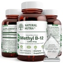 自然なNuttraビーガンメチルB12 1000mcg, 心の健康とエネルギーブースターサプリメント, グルテンフリーグルテン, サポートエネルギーの変換, 免疫反応を強化, 助け脳機能, 100 ビーガンローゼンジ