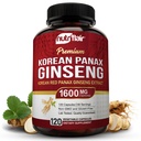 NutriFlair Korea Red Panax Ginseng 1600mg – 120 ビーガンカプセル | 5% ジンセノシド | 非GMO、グルテンフリー | 天然エネルギー・フォーカスサポート | アメリカ製