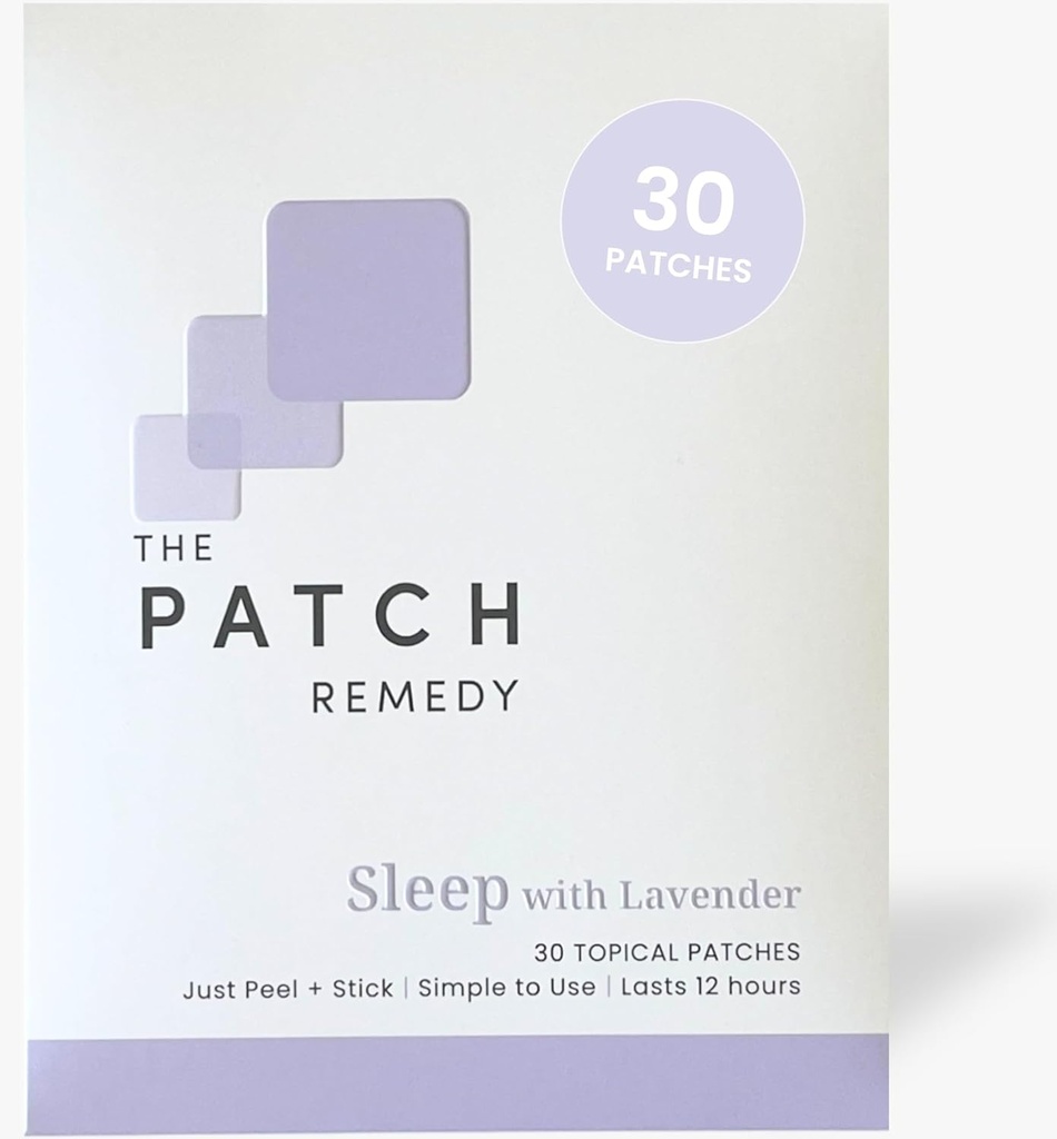 The Patch Remedy Sleep with Lavender Patch | Valerian, Passionflower, Hops, Magnesium Glycinate, Lavender | 30 Patches