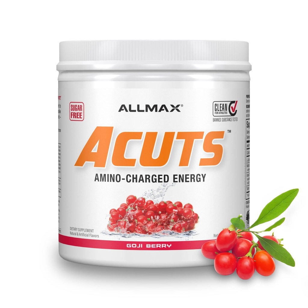 AllMAX Nutrition AMINOCUTS(ACUTS)、アミノCharged Energy Drink with Taurine、L-Carnitine、Green Coffee Bean Extract、Goji Berry Martini、30サービング
