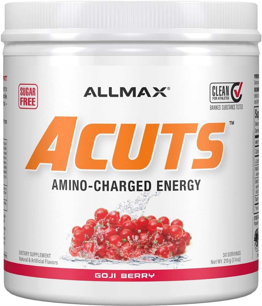 AllMAX Nutrition AMINOCUTS(ACUTS)、アミノCharged Energy Drink with Taurine、L-Carnitine、Green Coffee Bean Extract、Goji Berry Martini、30サービング