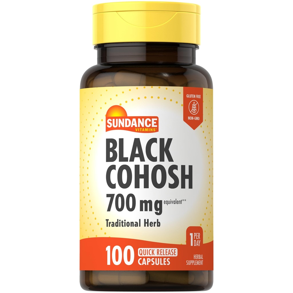 サンダンスブラックコホッシュ700mg | 100 クイックリリースカプセル | 伝統的ハーブ | 非GMOとグルテンフリーサプリメント