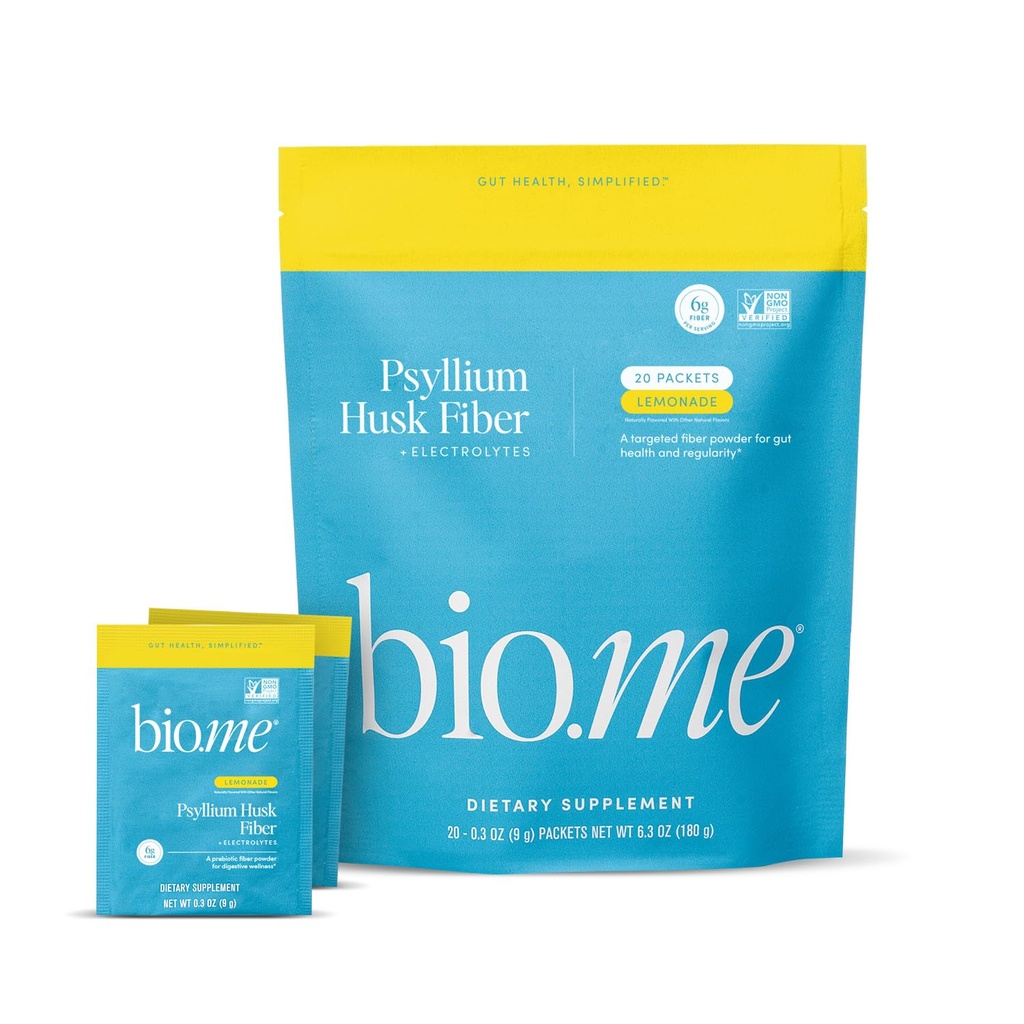 Psylliumのハスク繊維Lemonade 20の計算旅行パック(6gごとのパケット) - 消化器の健康及び膨脹の救助、グルテンフリー、砂糖の自由なプレバイオティック繊維の粉、非GMOの補足のためのPsylliumのハスクの粉