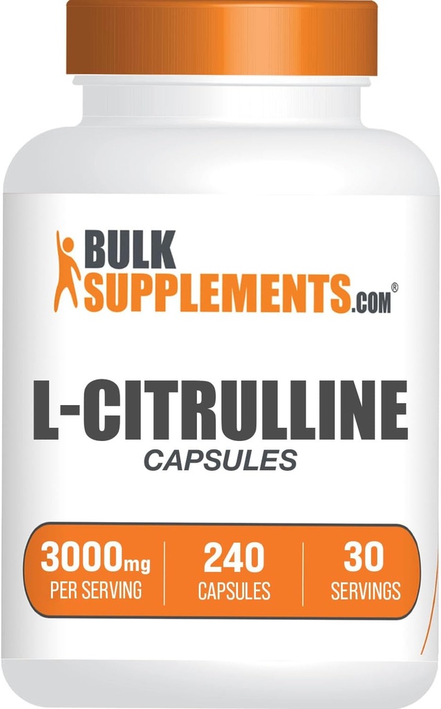 BulkSupplements.com L-Citrullineカプセル - シトルリンサプリメント、L-Citrulline 3000mgカプセル - シトルリンピル、グルテンフリー - サービングあたり8カプセル、240カプセル(パッケージ1)