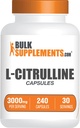BulkSupplements.com L-Citrullineカプセル - シトルリンサプリメント、L-Citrulline 3000mgカプセル - シトルリンピル、グルテンフリー - サービングあたり8カプセル、240カプセル(パッケージ1)