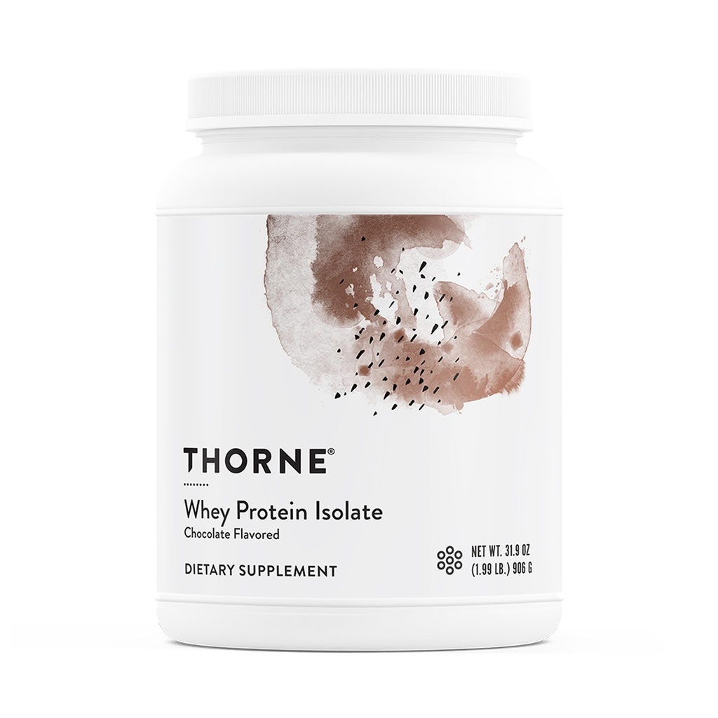 THORNE - Whey Protein Isolate - BCAAsとバランスの取れたアミノ酸プロファイル - 21 消化の簡単なグラム Whey Protein Powder - NSFスポーツ認定 - チョコレート - Gluten & Soy-Free - 30サービング